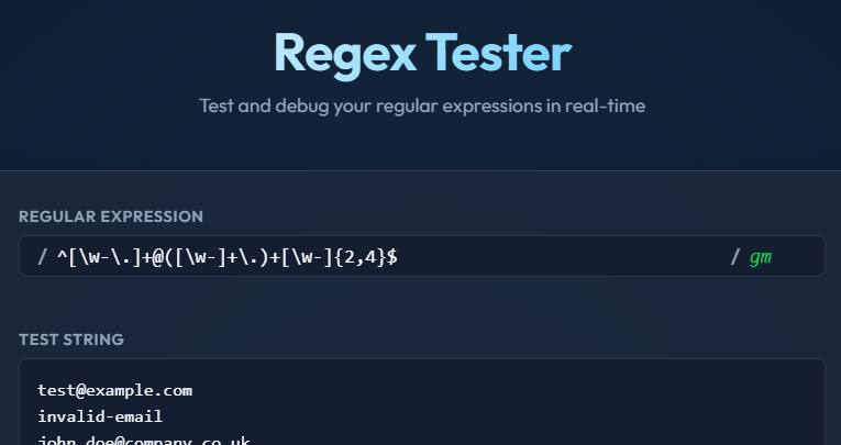 정규식 테스터 (regex tester)